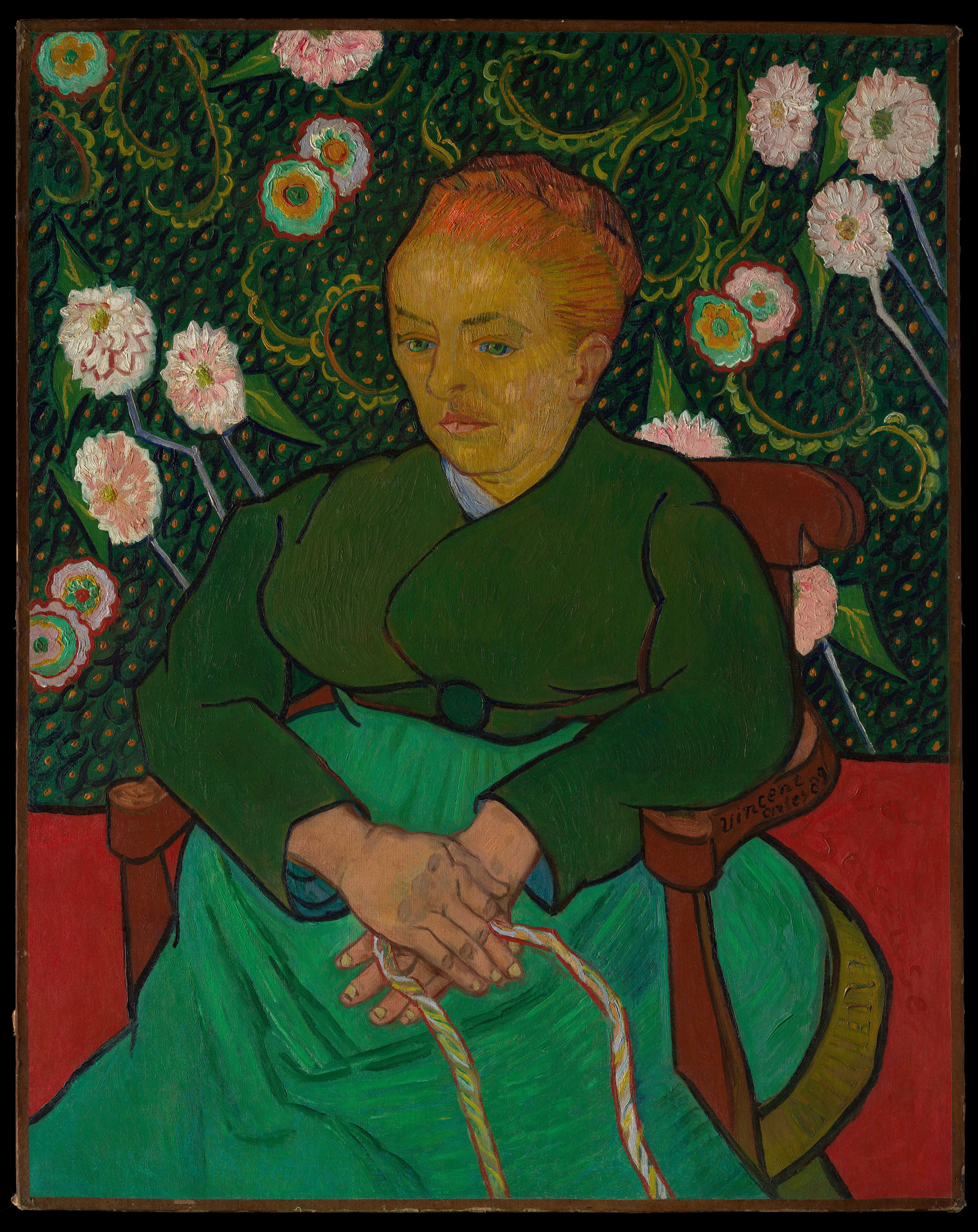 La Berceuse (Woman Rocking a Cradle; Augustine-Alix Pellicot Roulin, 1851–1930) — Vincent van Gogh