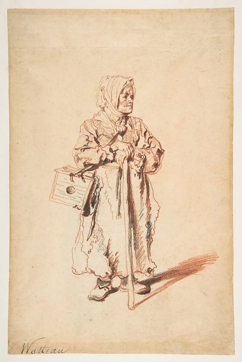 Standing Savoyarde with a Marmot Box — Antoine Watteau