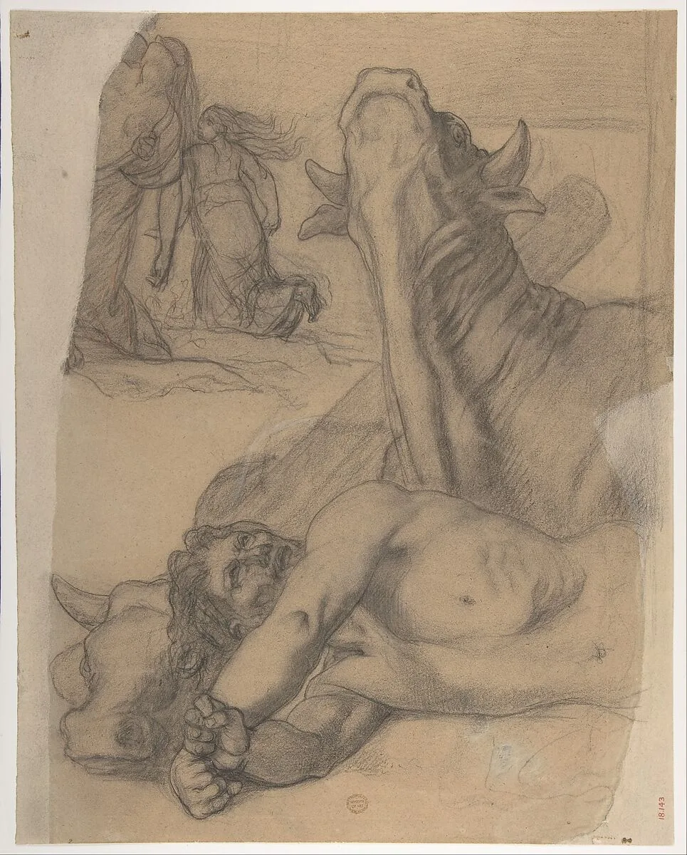 Sketch for War, painting in the Museum of Picardy at Amiens — Pierre Puvis de Chavannes