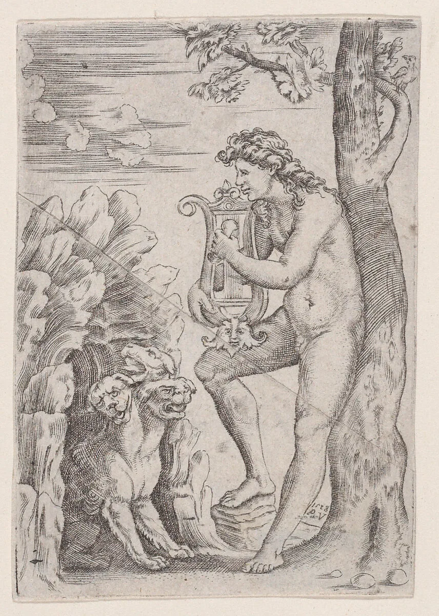 Orpheus — Agostino Veneziano (Agostino dei Musi)