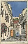 Vienna: Old Courtyard, Neustiftgasse (Wien: Alter Hof, Neustiftgasse) — Emil Hoppe|Wiener Werkstätte
