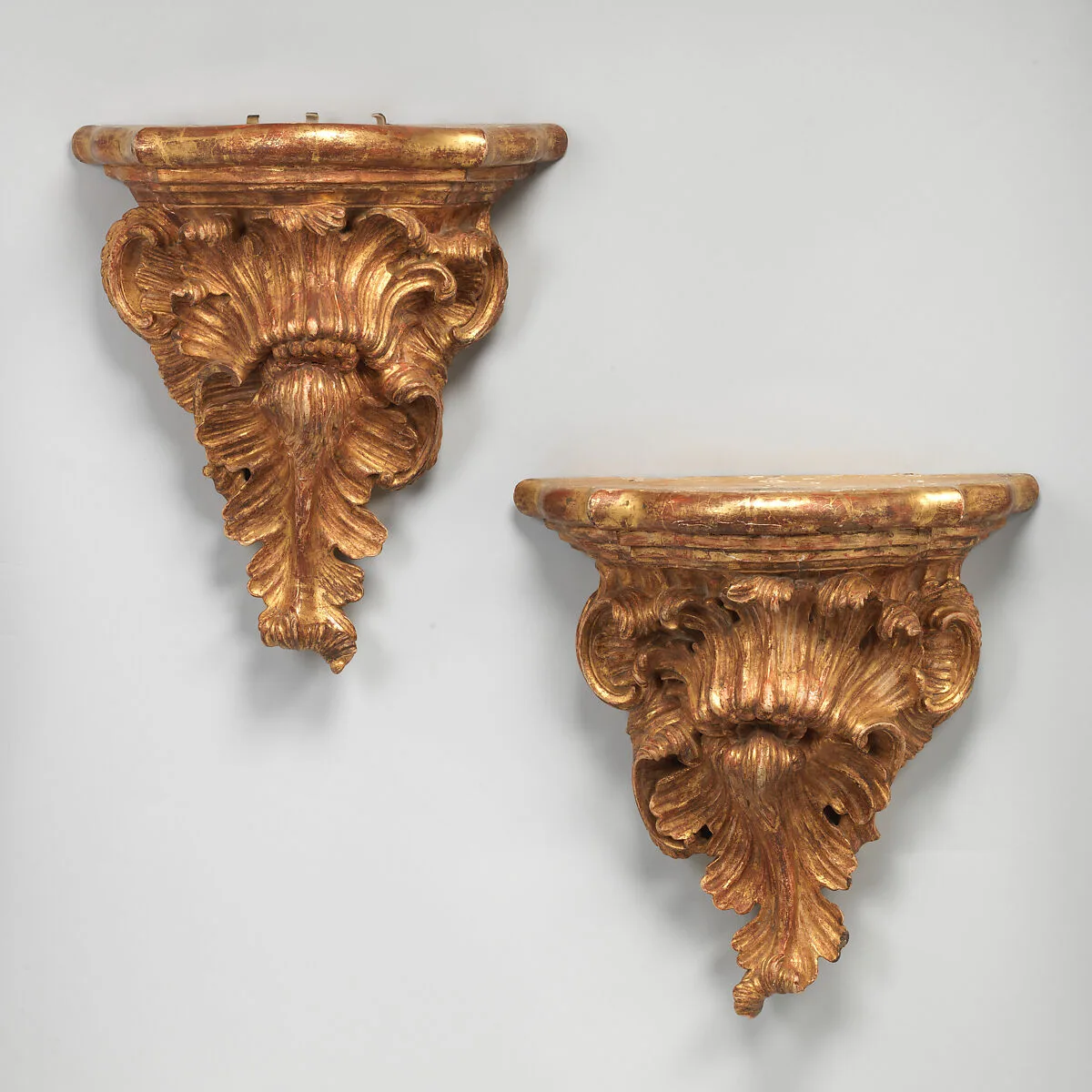 Pair of wall brackets — Unknown