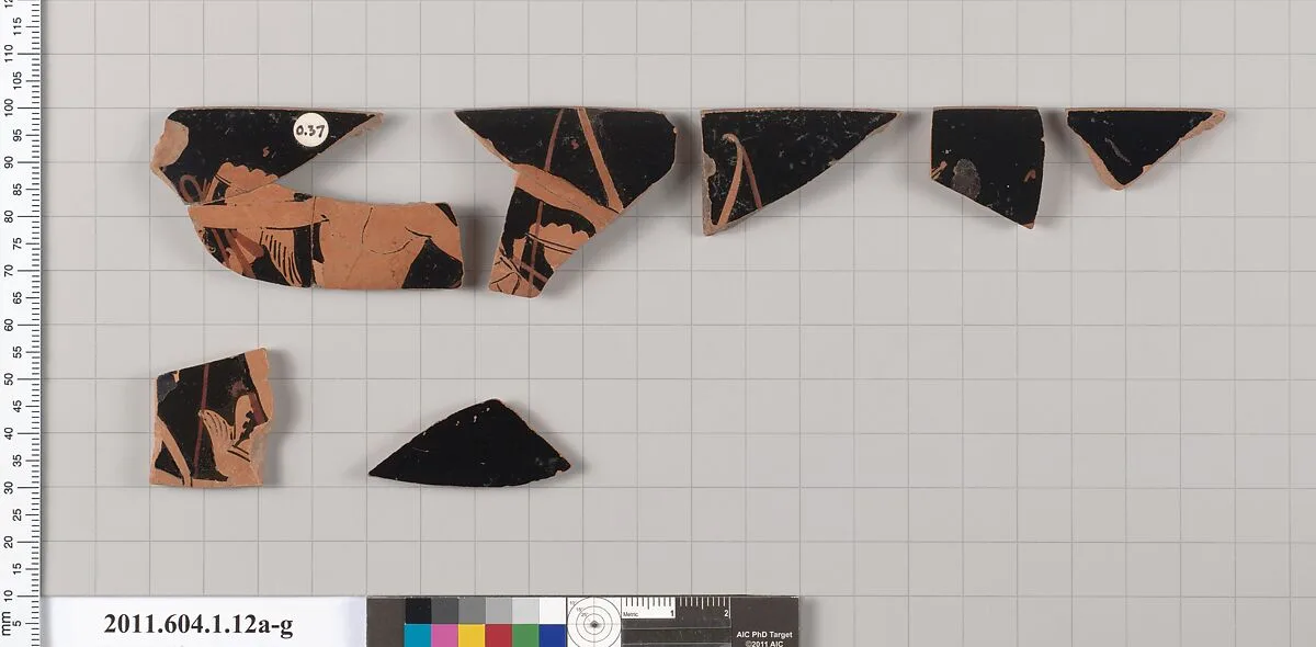 Terracotta fragments of a kylix (drinking cup) — Unknown