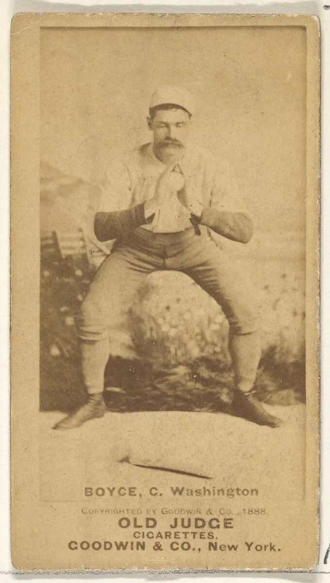 Boyce, Catcher, Washington, from the Old Judge series (N172) for Old Judge Cigarettes — Goodwin & Company