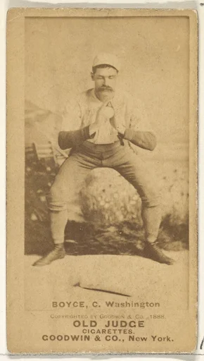 Boyce, Catcher, Washington, from the Old Judge series (N172) for Old Judge Cigarettes