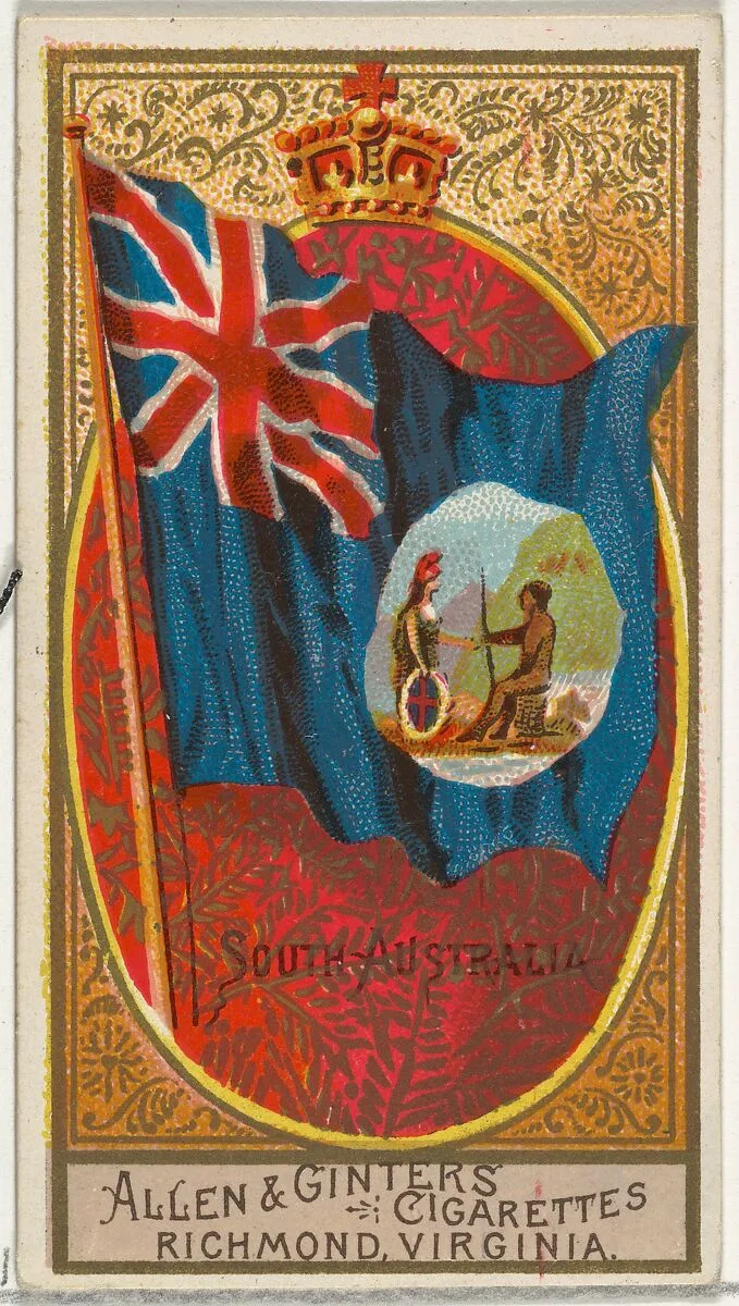 South Australia, from Flags of All Nations, Series 2 (N10) for Allen & Ginter Cigarettes Brands — Allen & Ginter