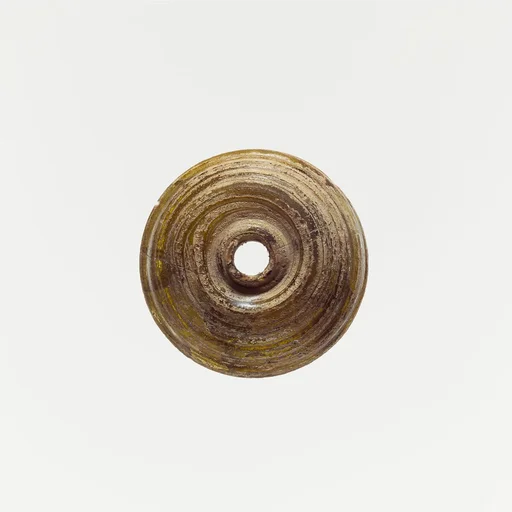 Glass spindle whorl