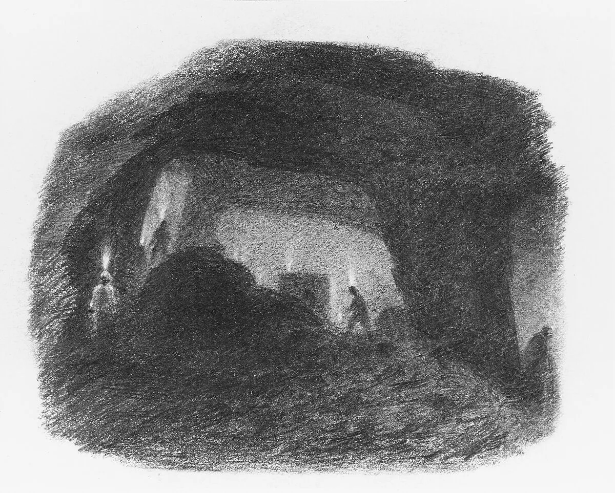 In the Valley of Wyoming, Pennsylvania (Interior of a Coal Mine, Susquehanna) — Thomas Addison Richards