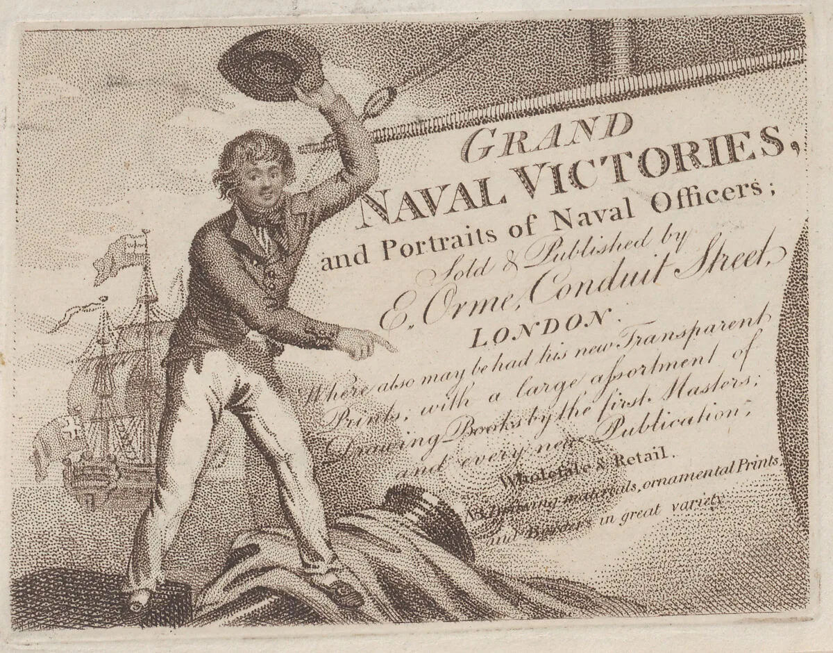 Trade Card for E. Orme, Printseller and Publisher — Anonymous, British, late 18th–early 19th century