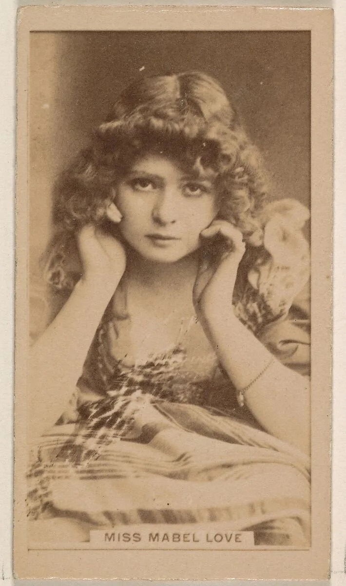 Miss Mabel Love, from the Actresses series (N245) issued by Kinney Brothers to promote Sweet Caporal Cigarettes — Kinney Brothers Tobacco Company