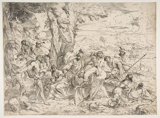 Laban searching for idols among Jacob's possessions