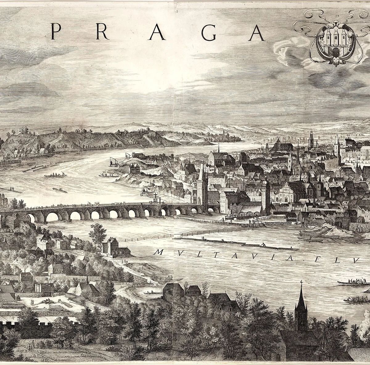 View of the City of Prague — Johannes Wechter|Philip van den Bossche|Aegidius Sadeler II
