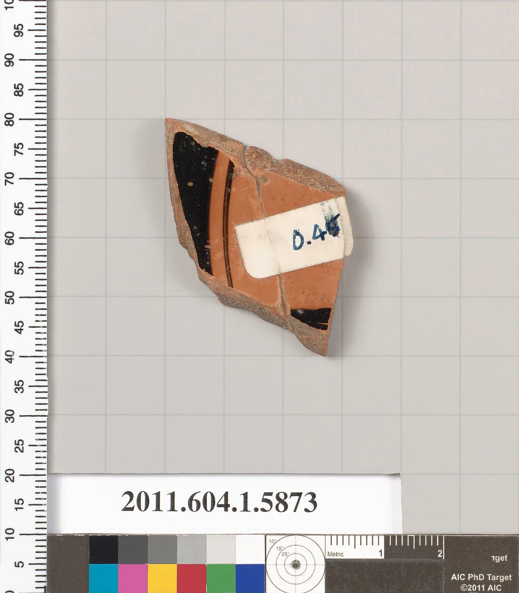 Terracotta fragment of a kylix (drinking cup) — Unknown