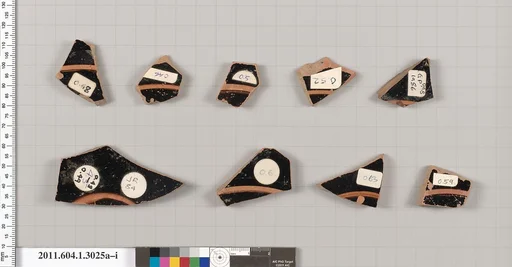 Terracotta fragments of kylikes (drinking cups)