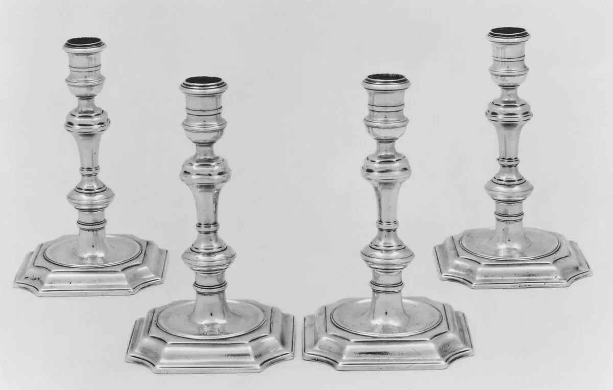 Set of four candlesticks — Paul de Lamerie
