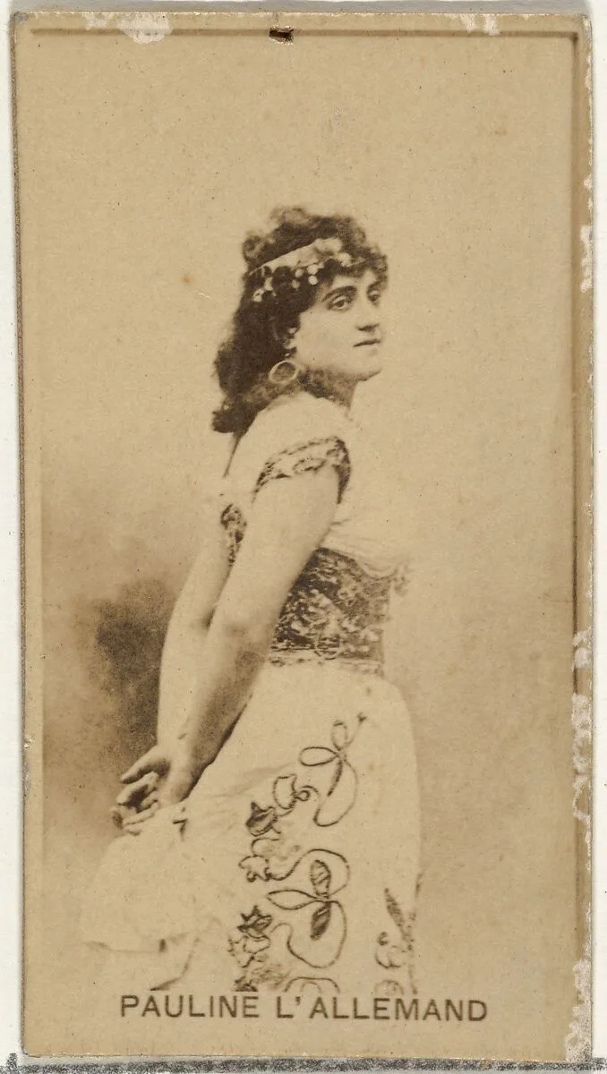 Pauline L'Allemand, from the Actors and Actresses series (N145-8) issued by Duke Sons & Co. to promote Duke Cigarettes — W. Duke, Sons & Co.|American Tobacco Company