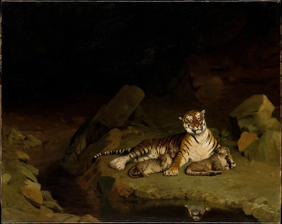 Tiger and Cubs — Jean-Léon Gérôme