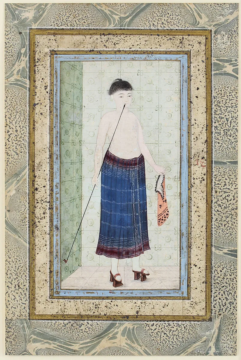 A Youth in a Hammam Smoking a Pipe — Unknown