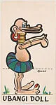 Ubangi Doll, bakery insert card from the Pinocchio Circus Performers series (D64) — Walt Disney Productions