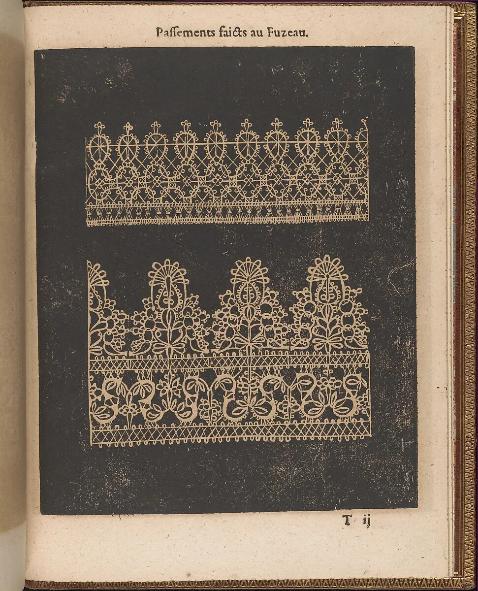 La Pratique de l'Aiguille, page 73 (recto) — Matthias Mignerak|Pierre Firens|Marie de Medici|Jean Le Clerc