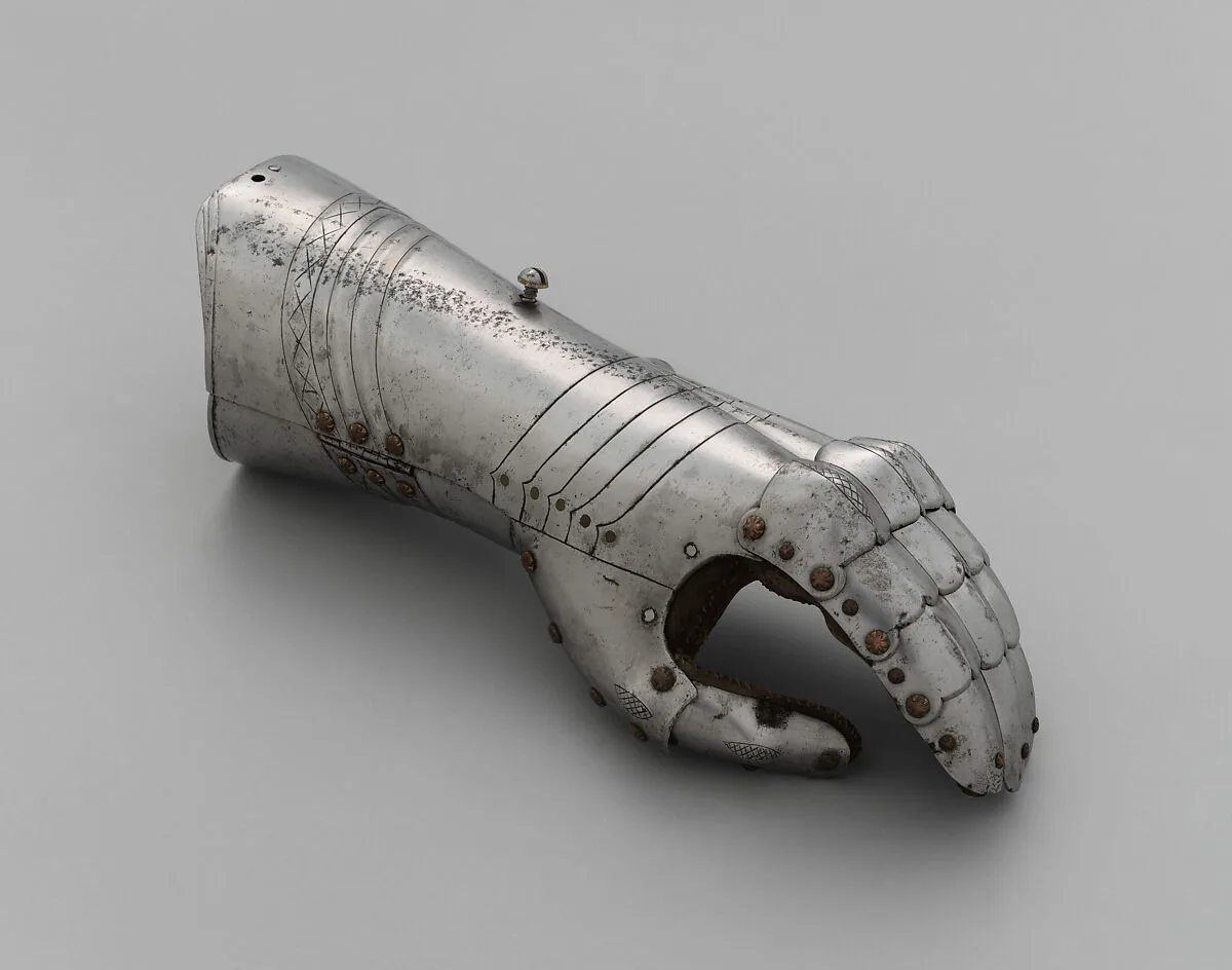 Shoulder and Arm Defenses with Left Gauntlet — Unknown