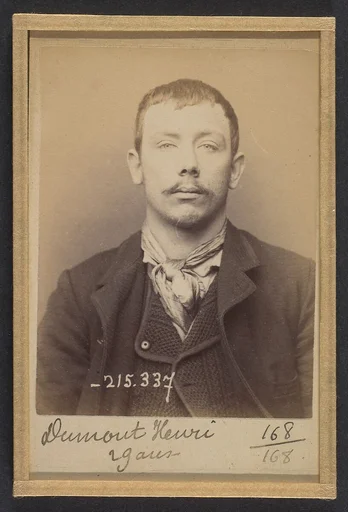 Dumont. Henri, Victor. 29 ans, né à Issy (Seine). Mécanicien. Anarchiste. 8/3/94.