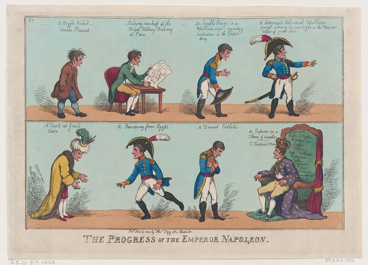 The Progress of the Emperor Napoleon — Joseph Bonaparte|Rudolph Ackermann, London|Thomas Rowlandson|Napoléon Bonaparte