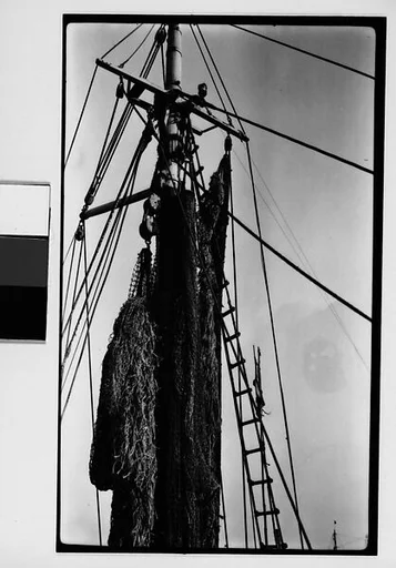 [Detail of Fishing Boat: Mast, Rigging, and Tackle]