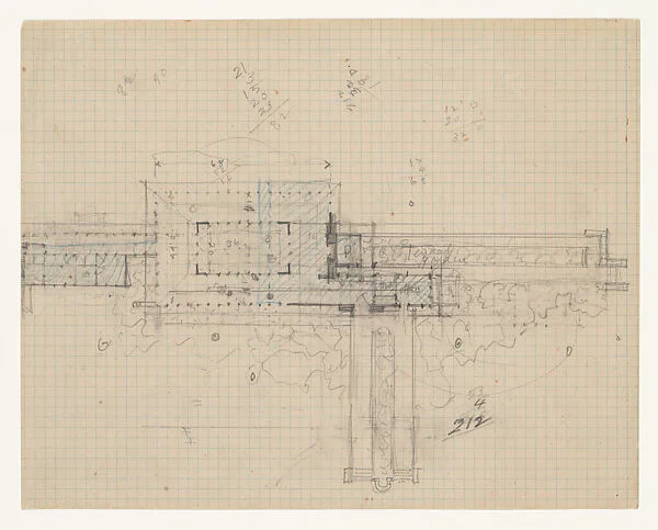 Plan for Little House, Wayzata, Minnesota — Frank Lloyd Wright
