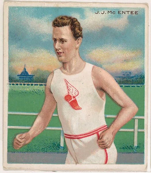 James J. McEntee, Track and Field, from Mecca & Hassan Champion Athlete and Prize Fighter collection, 1910 — Mecca Cigarettes