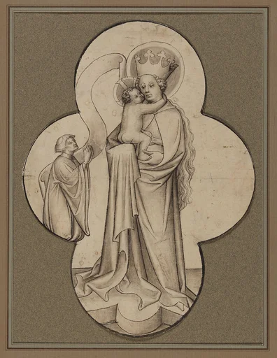 Virgin and Child with a Kneeling Donor, in a Quatrefoil
