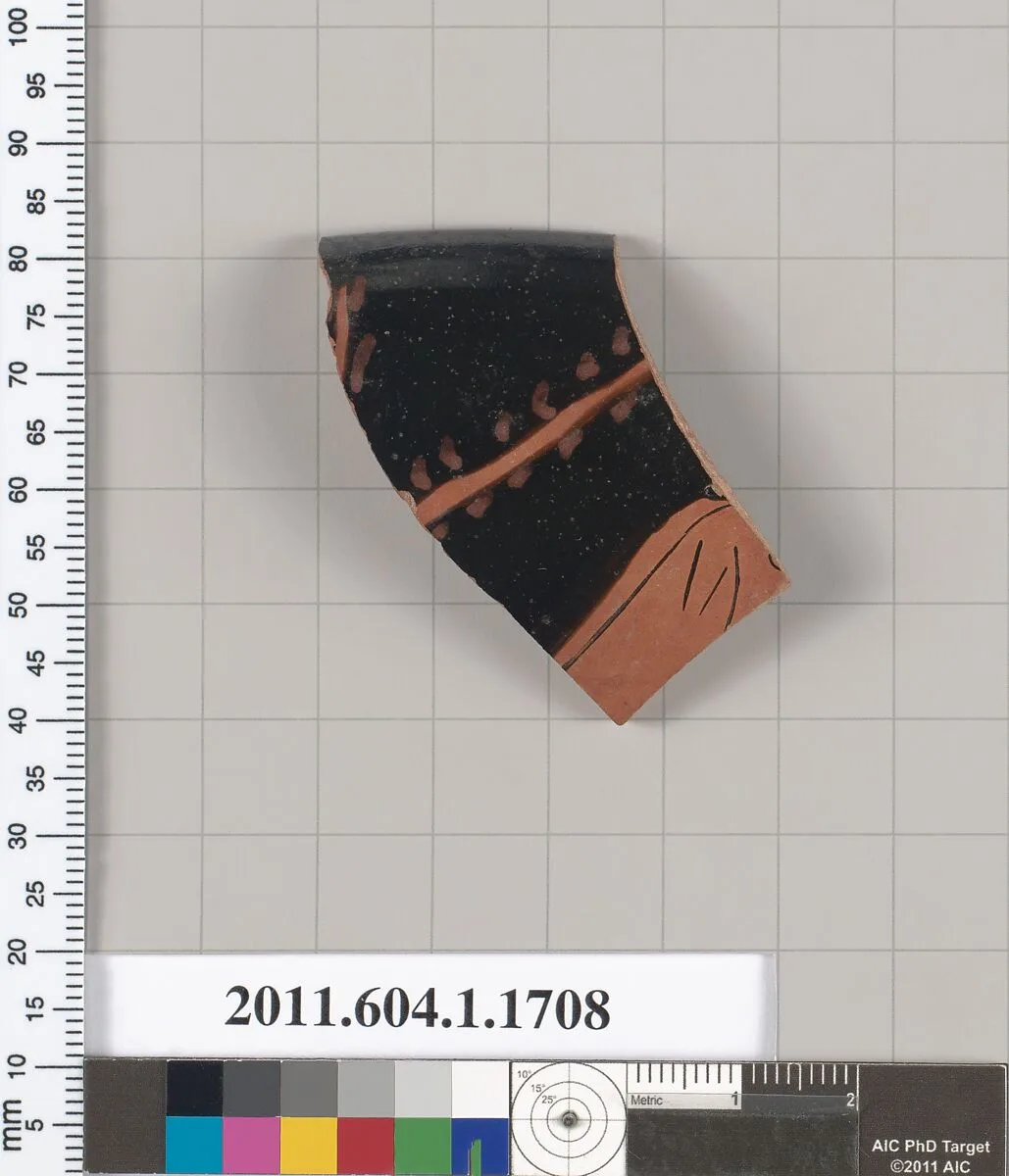 Terracotta rim fragment of a kylix (drinking cup) — Unknown