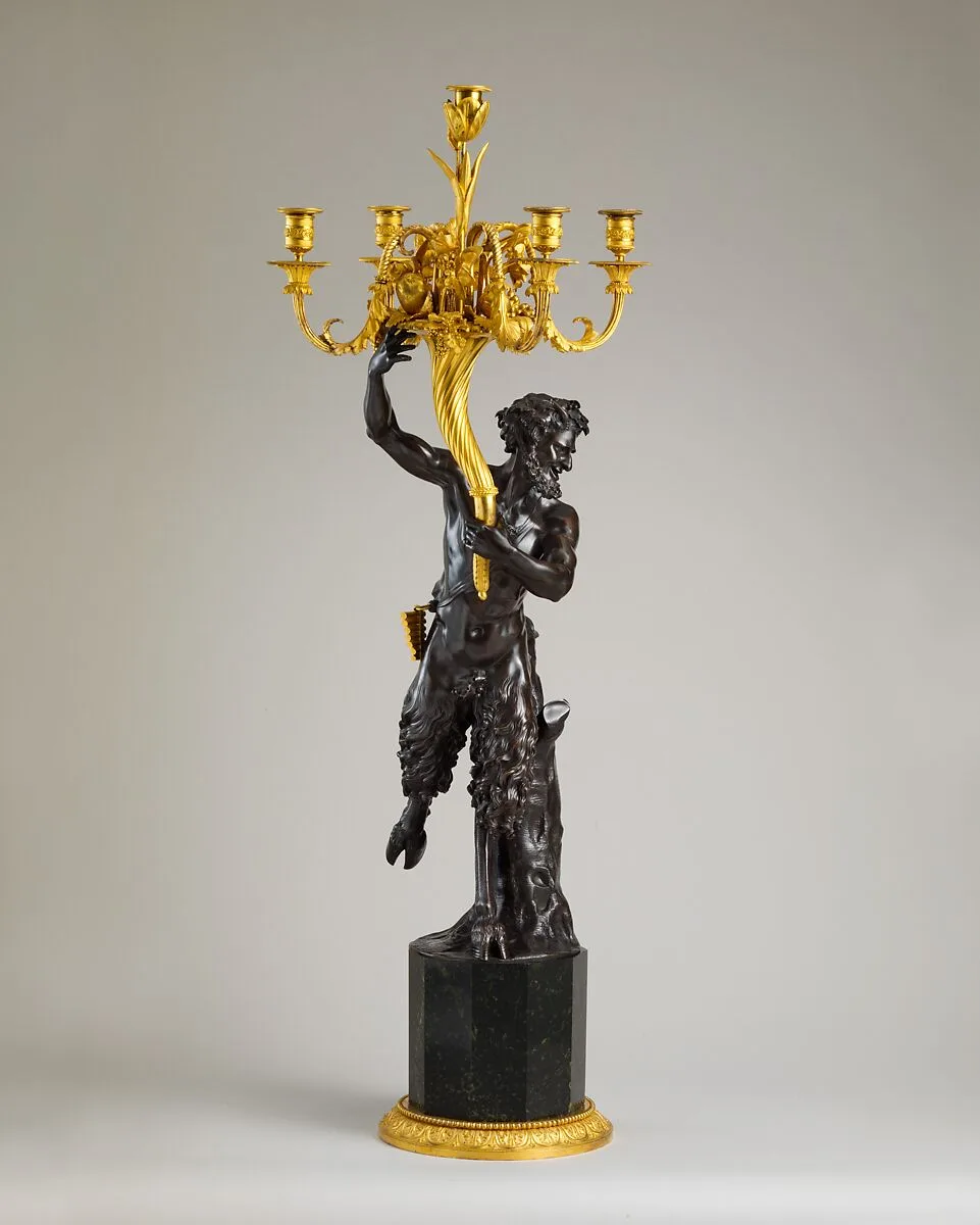 Five-light candelabrum (one of a pair) — Clodion (Claude Michel)