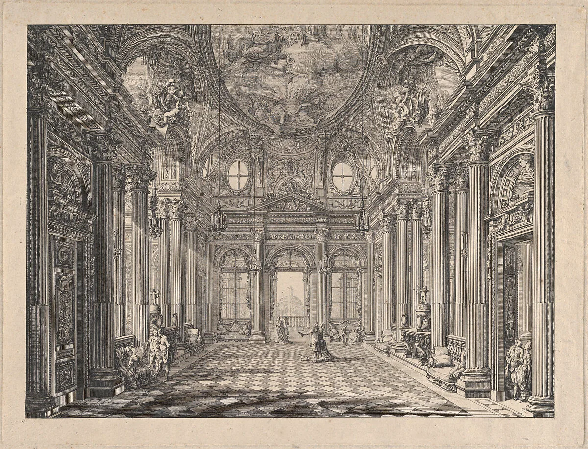 Interior of the Palazzo Spinola, Genoa — Charles de Wailly|Louis Jean Desprez
