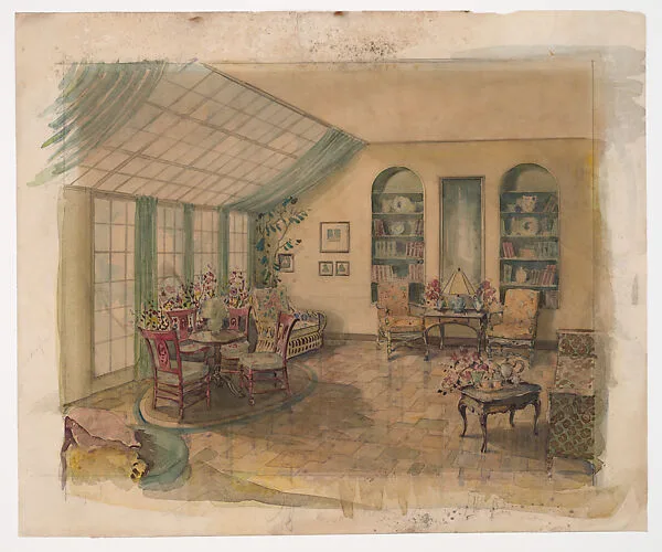 Design for interior — Louis C. Tiffany|Tiffany Studios|Tiffany Glass Company|Tiffany Glass and Decorating Company