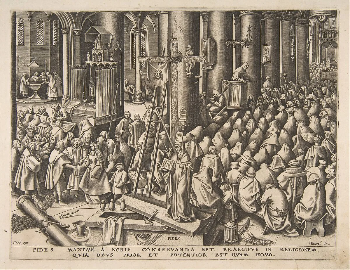 Faith (Fides) from The Virtues — Pieter Bruegel the Elder|Hieronymus Cock|Philips Galle