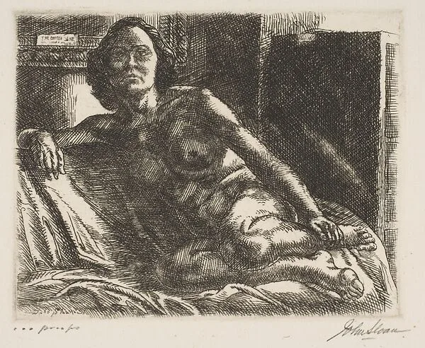 Nude Resting on Elbow — John Sloan