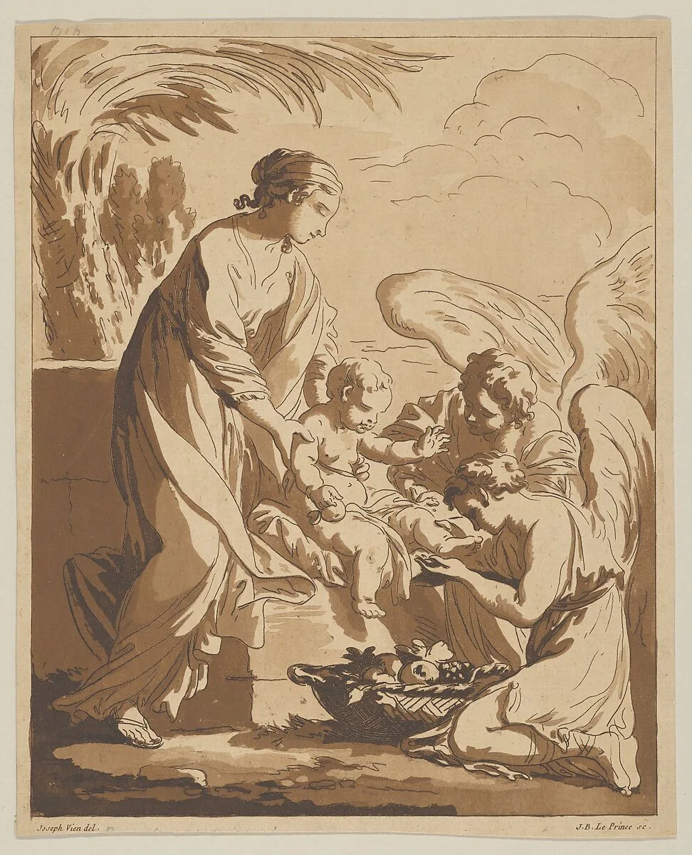 Adoration of the Angels (L’Adoration des anges) — Jean-Baptiste Le Prince|Joseph Marie Vien