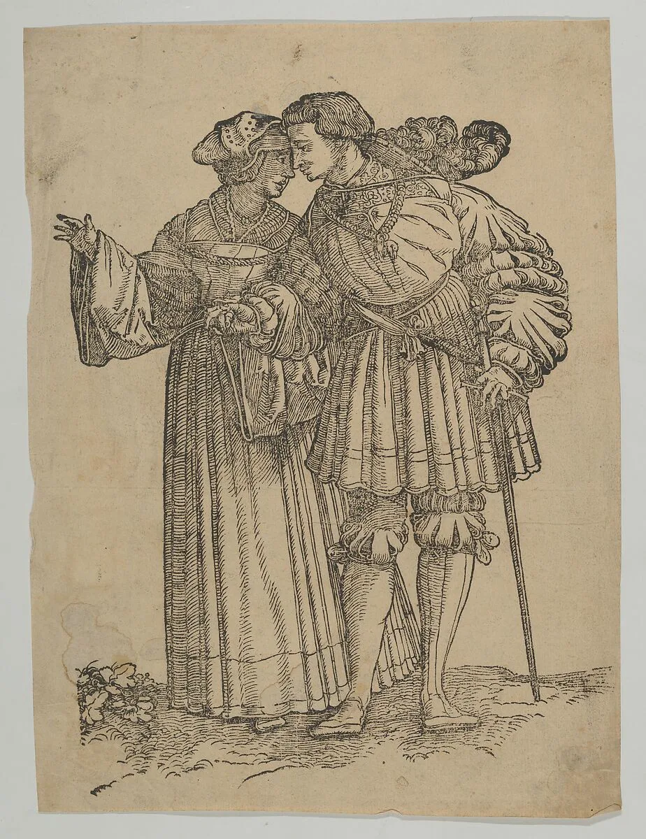 Dancing Couple (IV), from The Wedding Dancers — Hans Schäufelein