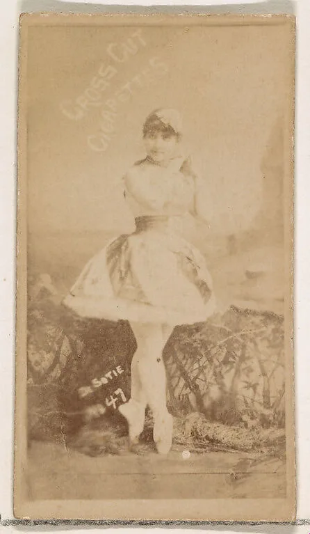 Card Number 47, De Sotie, from the Actors and Actresses series (N145-1) issued by Duke Sons & Co. to promote Cross Cut Cigarettes — W. Duke, Sons & Co.