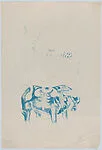 Progressive proof 'D' in blue for 'Skull and Bull' — Gabriel Fernández Ledesma