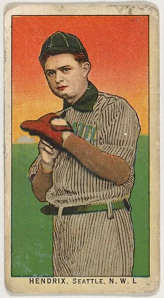 Hendrix, Seattle, Northwestern League, from the "Obak Baseball Players" set (T212), issued by the American Tobacco Company to promote Obak Mouthpiece Cigarettes — American Tobacco Company