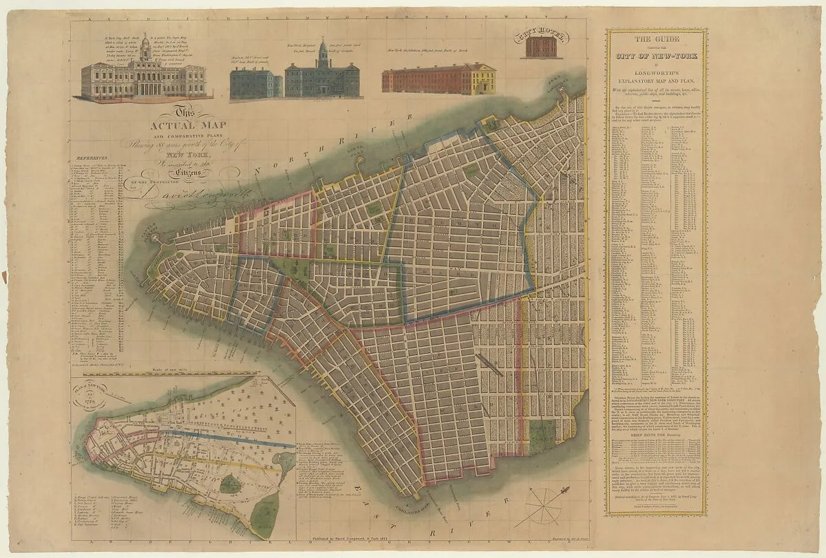 The City of New York: Longworth's Explanatory Map and Plan — David Longworth|James DeForest Stout|Daniel Fanshawe