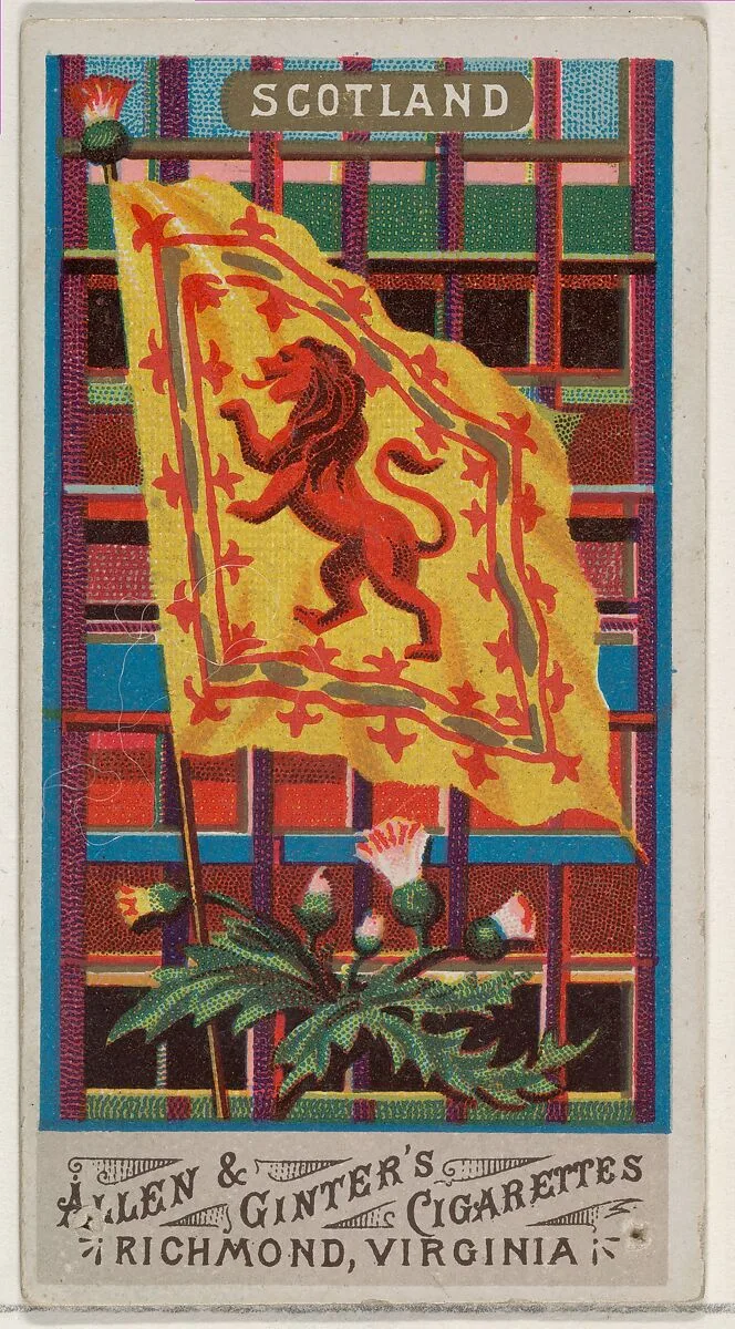 Scotland, from Flags of All Nations, Series 1 (N9) for Allen & Ginter Cigarettes Brands — Allen & Ginter
