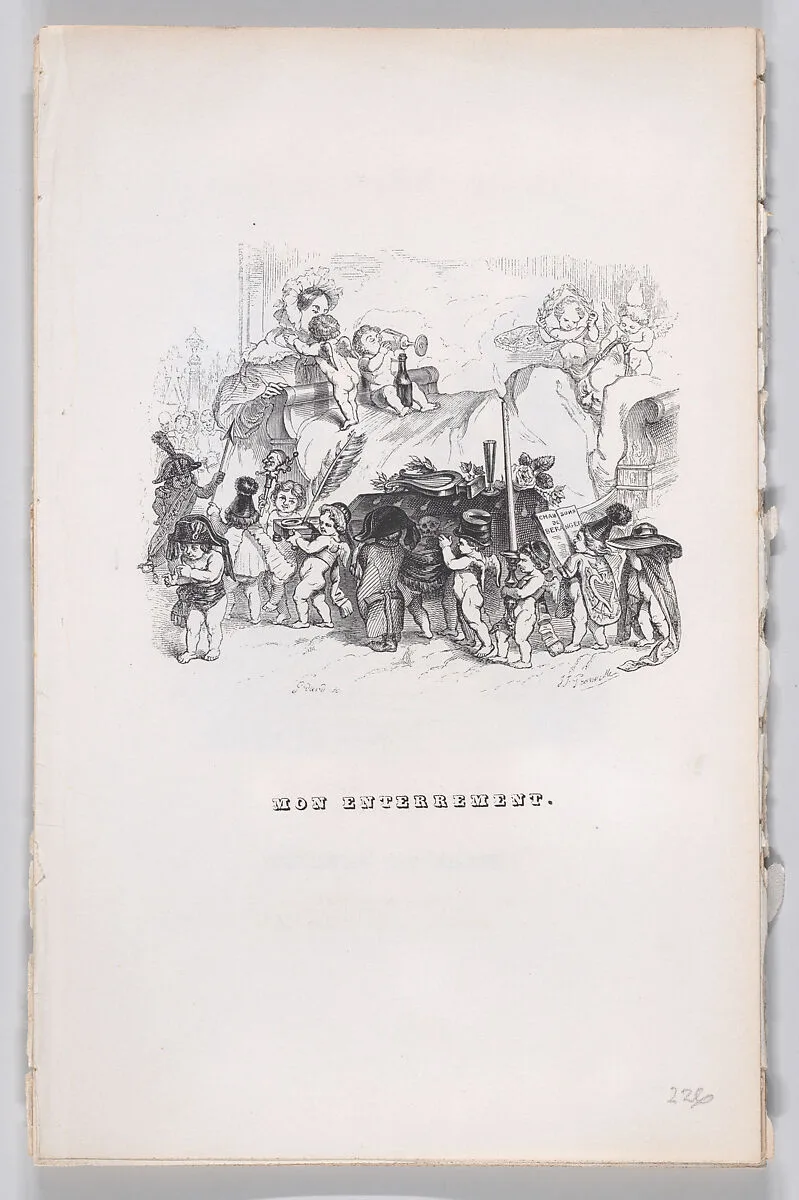 "My Burial" from The Complete Works of Béranger — Pierre Jean de Béranger|Fournier & Perrotin|J. J. Grandville|Pierre François Godard