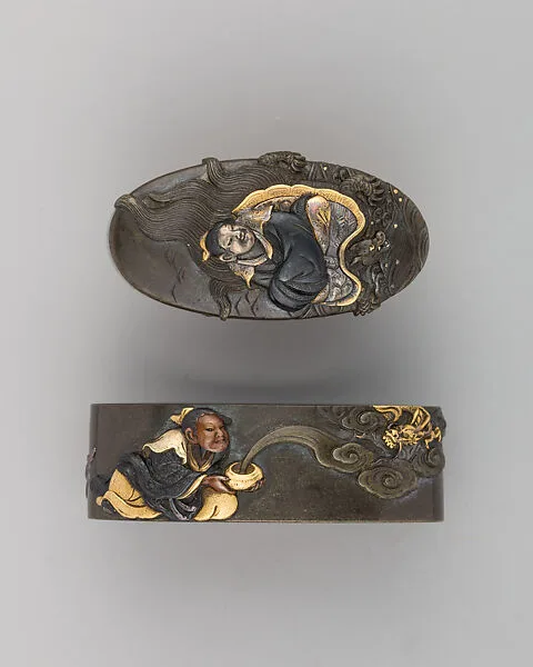 Sword-Hilt Collar and Pommel (Fuchigashira) — Unknown