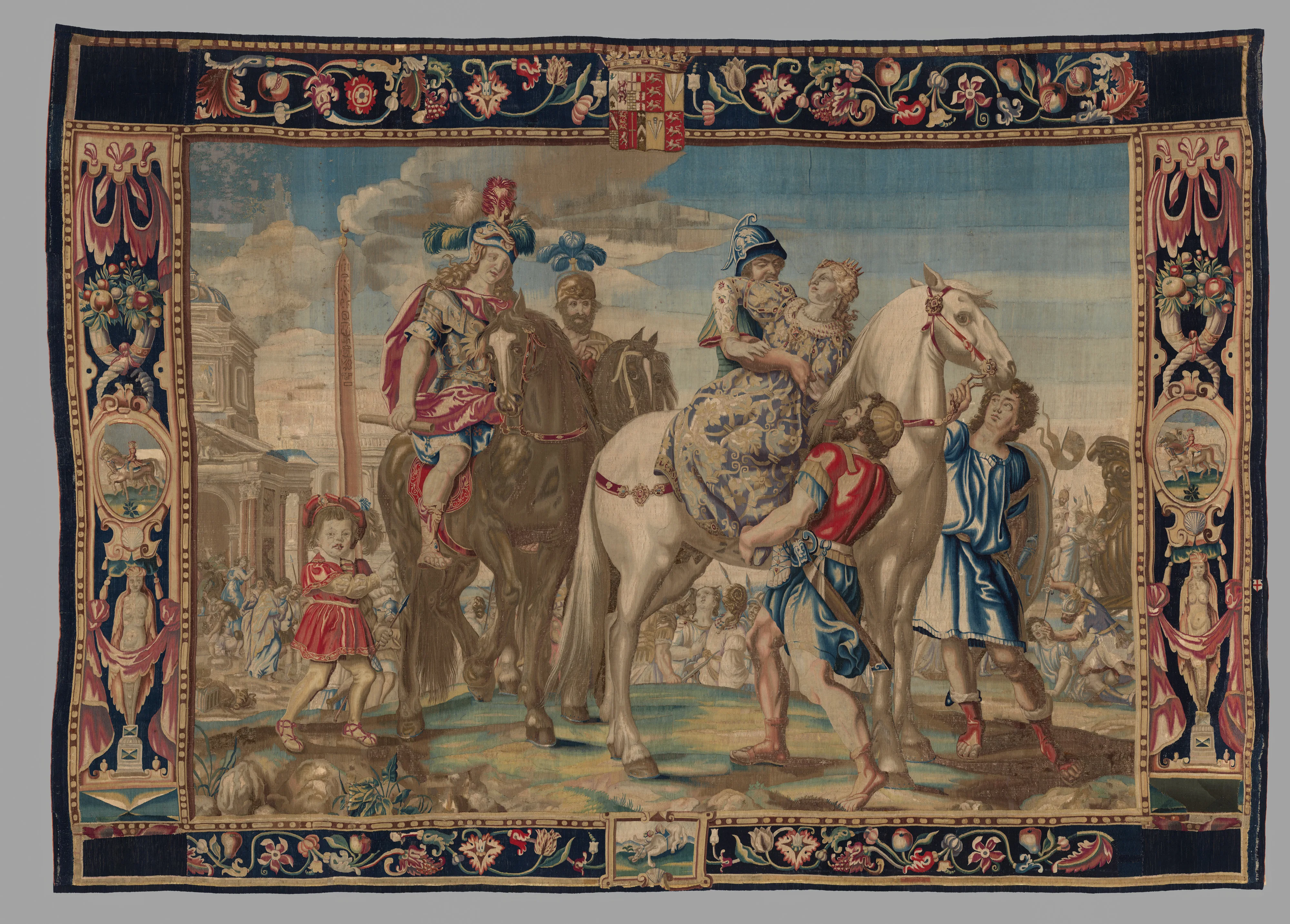 The Seizure of Cassandra by Ajax from a set of The Horses — Mortlake Tapestry Manufactory|Frans Cleyn|Henry Mordaunt