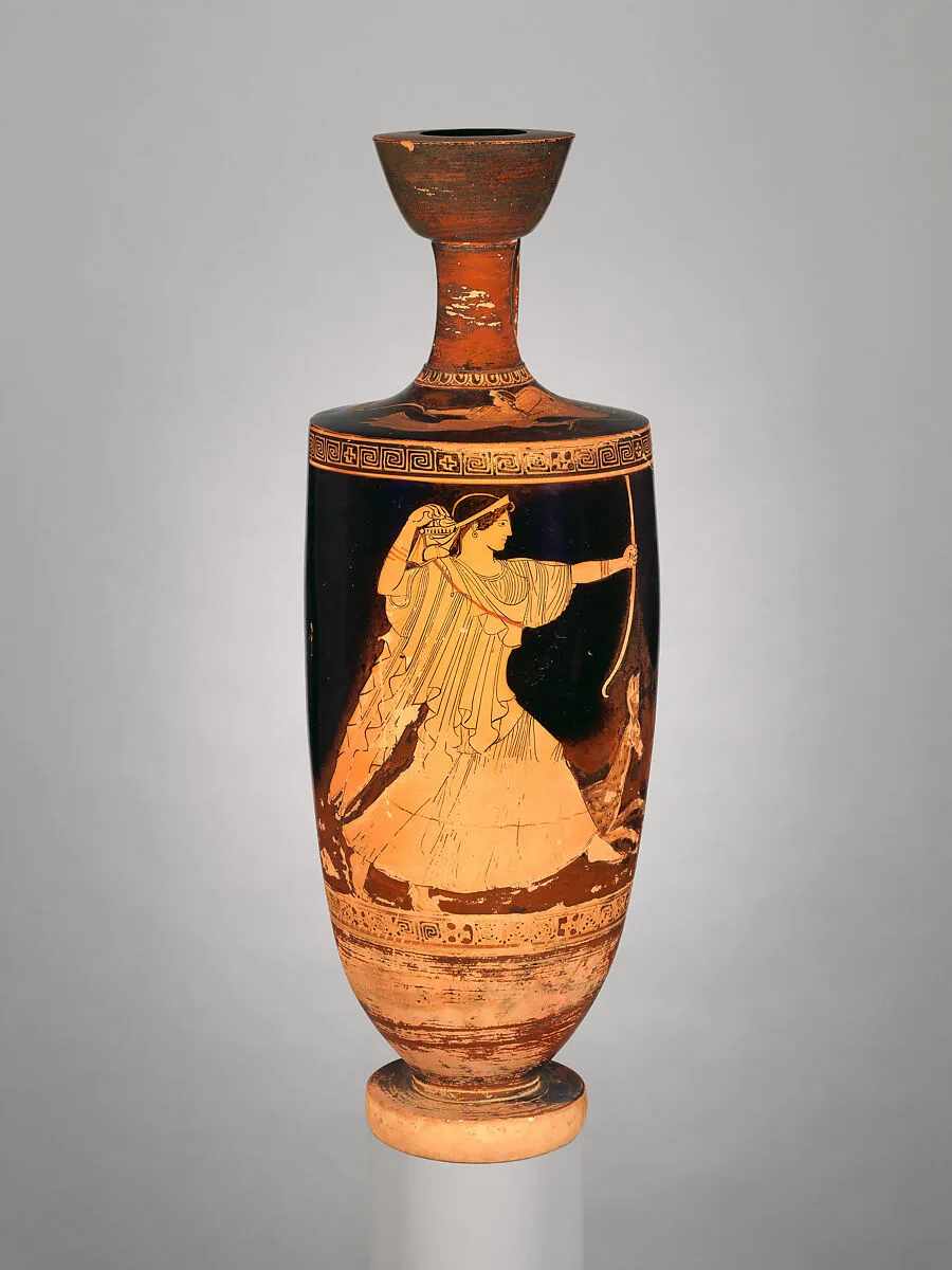 Terracotta lekythos (oil flask) — Providence Painter