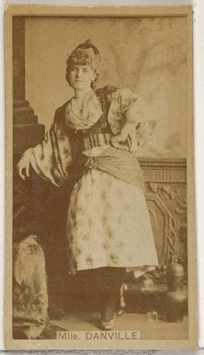 Mlle. Danville, from the Actors and Actresses series (N45, Type 8) for Virginia Brights Cigarettes — Allen & Ginter