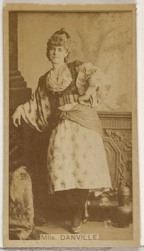 Mlle. Danville, from the Actors and Actresses series (N45, Type 8) for Virginia Brights Cigarettes